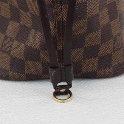 Louis Vuitton Neverfull MM Damier Ebene Red Interior Tote Bag - Image 5