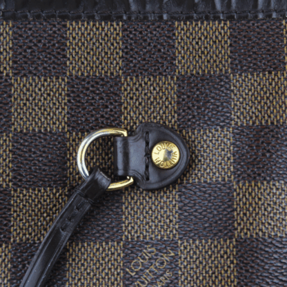 Louis Vuitton Neverfull MM Damier Ebene Red Interior Tote Bag - Image 7