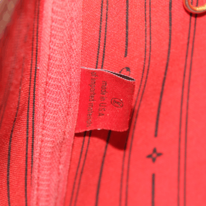 Louis Vuitton Neverfull MM Damier Ebene Red Interior Tote Bag - Image 16