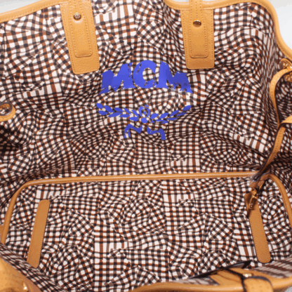 MCM Medium Liz Reversible Shopper Cognac Leather - Image 5