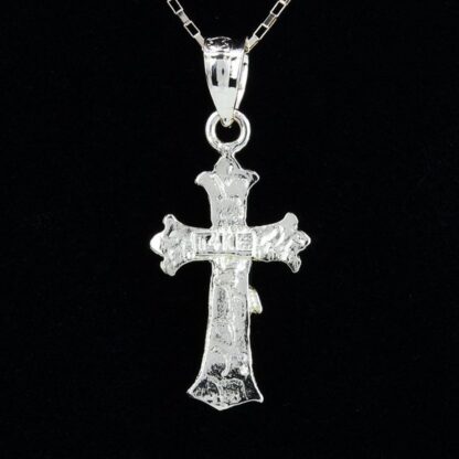 14k Yellow Gold Crucifix Cross Jesus Christ Religious Charm Pendant - Image 5