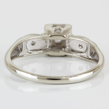 Vintage 14KWG Diamond Wedding Engagement Ring Art Deco Retro 1935-1945 - Image 4