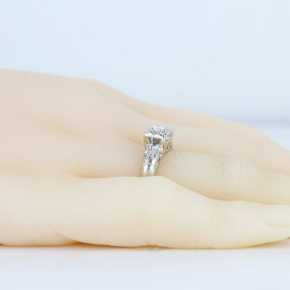 Vintage 14KWG Diamond Wedding Engagement Ring Art Deco Retro 1935-1945 - Image 5