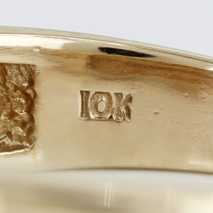 Men's 10KYG Diamond 3-Stone Wedding Ring Anniversary Band by AM-Gold - Image 5