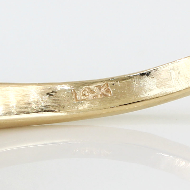 Vintage 14K Gold Blue Spinel & Diamond Cluster Cocktail Ring Anniversary Gift - Image 5