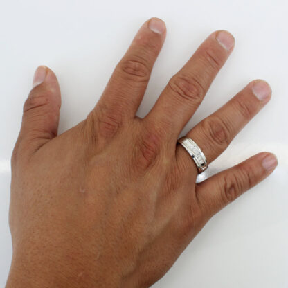 10KWG Diamond Men's Wedding Band Ring by MG Worldwide - Image 8
