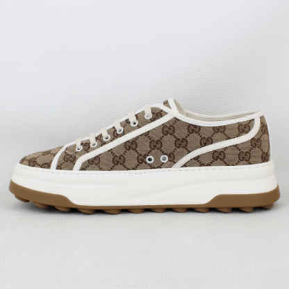 Gucci GG Monogram 1977 Tennis Platform Sneaker Beige & Ebony - Size 12.5EU/ 13US - Image 2