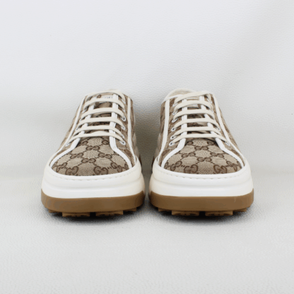 Gucci GG Monogram 1977 Tennis Platform Sneaker Beige & Ebony - Size 12.5EU/ 13US - Image 5
