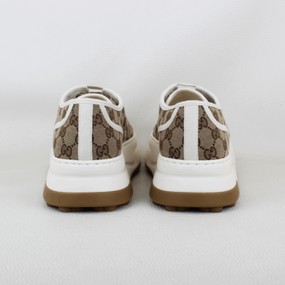 Gucci GG Monogram 1977 Tennis Platform Sneaker Beige & Ebony - Size 12.5EU/ 13US - Image 6
