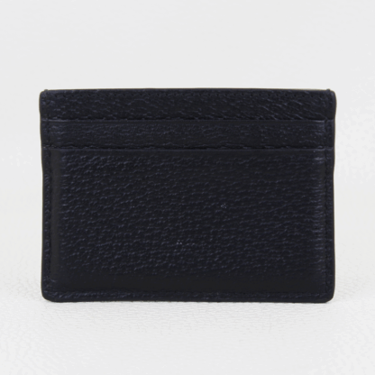 Gucci Black Pebbled Leather Animalier Card Holder Wallet Bee Emblem - Image 2