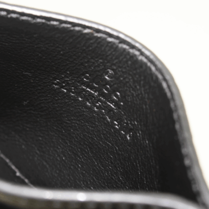 Gucci Black Pebbled Leather Animalier Card Holder Wallet Bee Emblem - Image 5