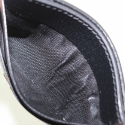 Gucci Black Pebbled Leather Animalier Card Holder Wallet Bee Emblem - Image 8
