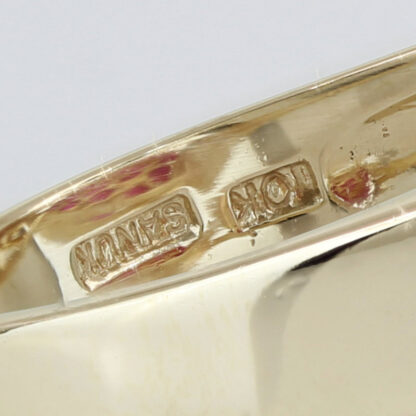 10K Yellow Gold Ruby Cluster Tear Drop Statement Estate Ring - Image 6