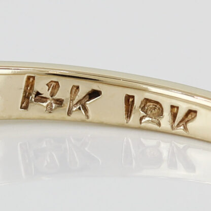 Circa 1950 14K 18K Two Tone Diamond Wedding Band Vintage Mid Century Retro Ring - Image 5