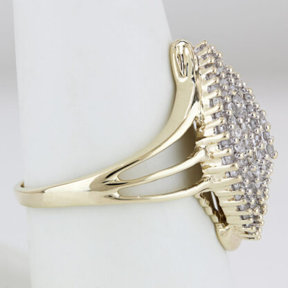 10KYG Diamond Cluster Cocktail Anniversary Ring Rennaissance Jewelry - Image 3