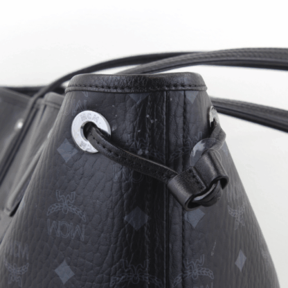 MCM Medium Black Visetos Liz Reversible Shopper Tote w/ Removable Pouch - Image 5