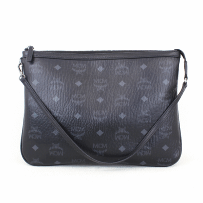 MCM Medium Black Visetos Liz Reversible Shopper Tote w/ Removable Pouch - Image 16
