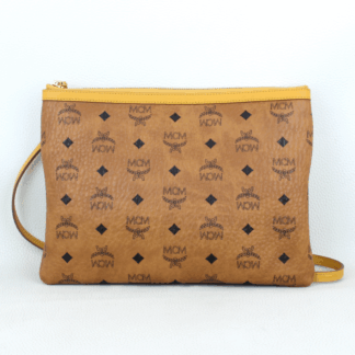 MCM Cognac Visetos Crossbody Pouch w/ Dustbag