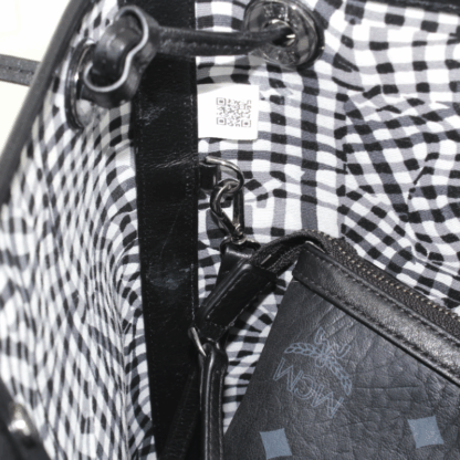 MCM Medium Black Visetos Liz Reversible Shopper Tote w/ Removable Pouch - Image 20