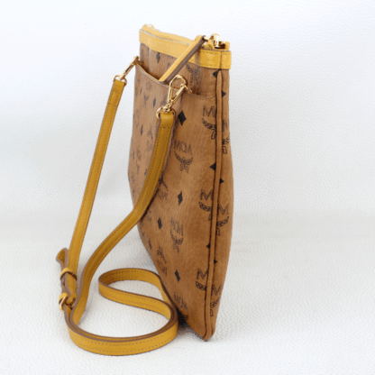 MCM Cognac Visetos Crossbody Pouch w/ Dustbag - Image 3