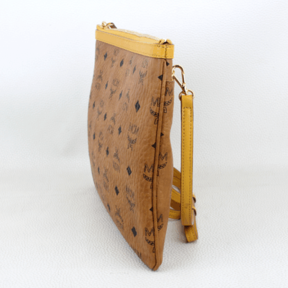 MCM Cognac Visetos Crossbody Pouch w/ Dustbag - Image 4