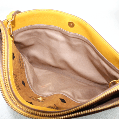 MCM Cognac Visetos Crossbody Pouch w/ Dustbag - Image 5