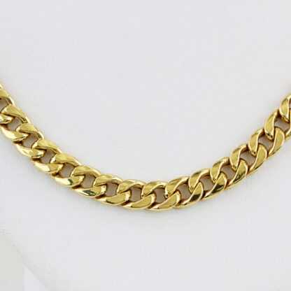 14K Yellow Gold Curb Link Chain Necklace 24.5" 4mm Fine Jewelry Classic Gift - Image 2