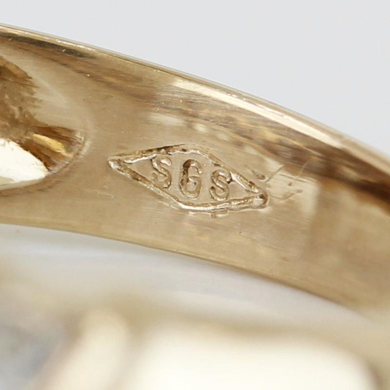 Vintage 14K Gold Diamond Dome Statement Ring Cocktail Anniversary Gift Jewelry - Image 5