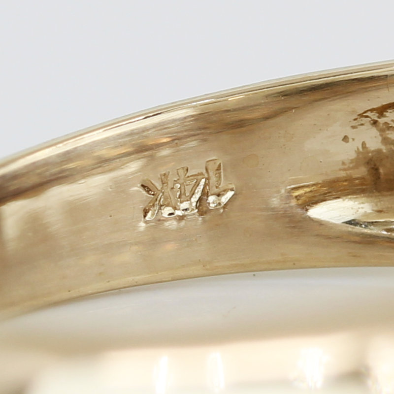 Vintage 14K Gold Diamond Dome Statement Ring Cocktail Anniversary Gift Jewelry - Image 6