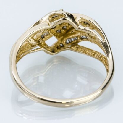 Vintage 14k Yellow Gold Diamond Anniversary / Cocktail Ring by SUN - Image 6