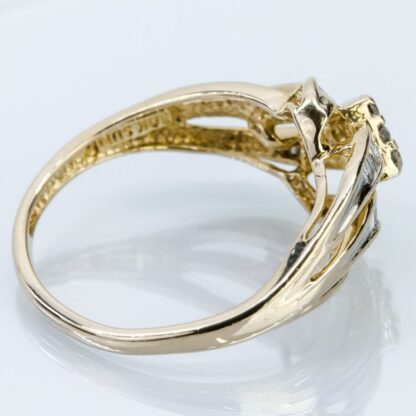 Vintage 14k Yellow Gold Diamond Anniversary / Cocktail Ring by SUN - Image 5