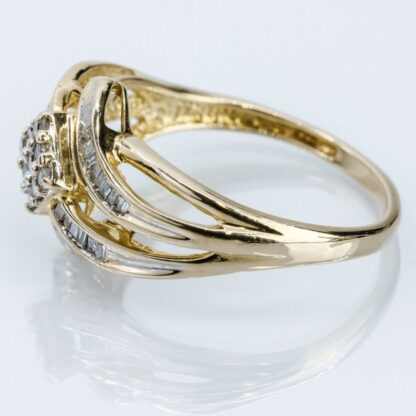 Vintage 14k Yellow Gold Diamond Anniversary / Cocktail Ring by SUN - Image 8