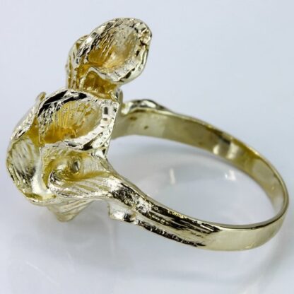 10K Yellow Gold Calla Lillies Ring - Image 8