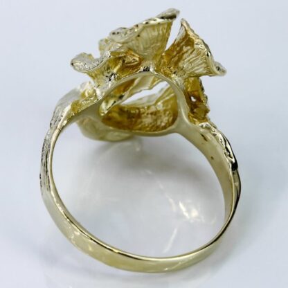 10K Yellow Gold Calla Lillies Ring - Image 9