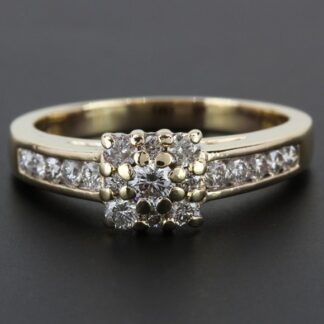 Vintage 14K Yellow Gold Diamond Bridal Band