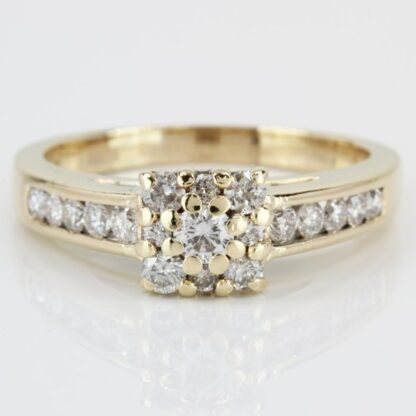 Vintage 14K Yellow Gold Diamond Bridal Band - Image 2