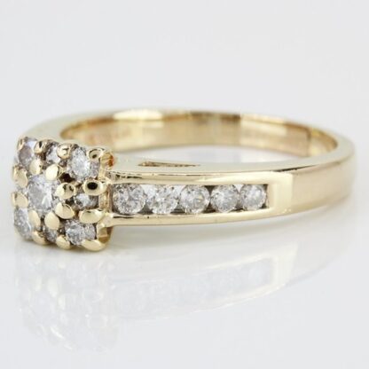 Vintage 14K Yellow Gold Diamond Bridal Band - Image 3