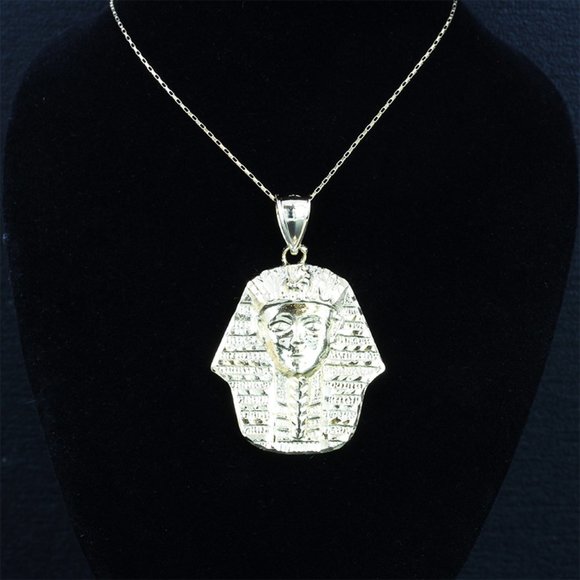 10k Yellow Gold King Tut Egyptian Pendant - Image 4