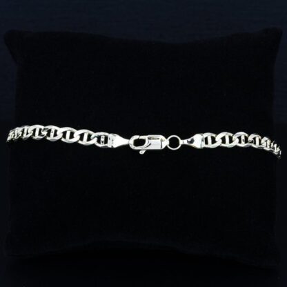 14k Yellow Gold Mariner Link Anklet- 11.5" - Image 2