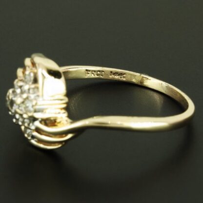 14K Gold Diamond Cluster Ring by Fritz Rossier - Image 6