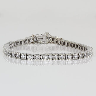 10K White Gold Diamond Tennis Bracelet 1.25ct Vintage Anniversary by Orla Vagn