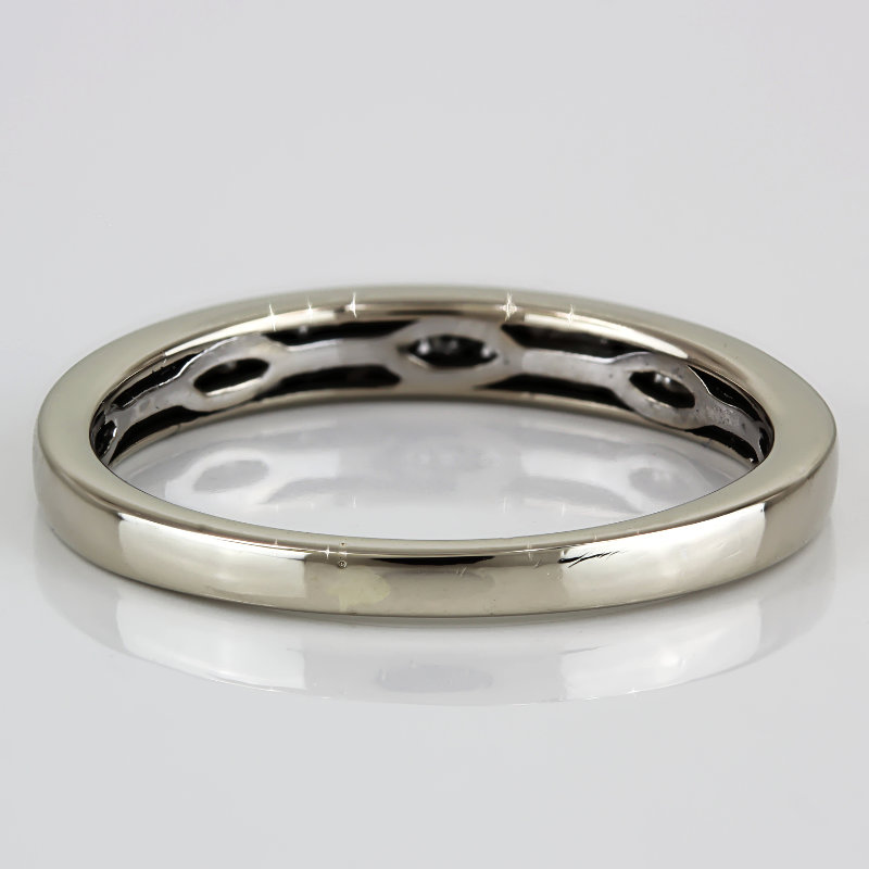 14K White Gold Diamond Wedding Band Anniversary Stackable Bridal Vintage Ring - Image 4