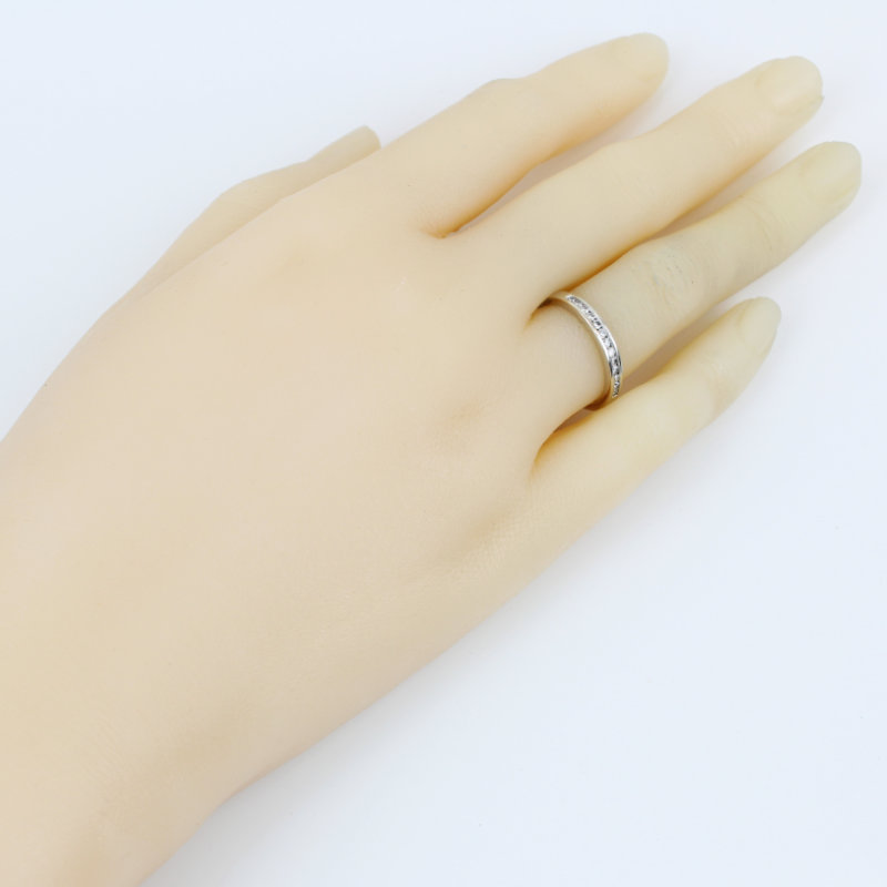 14K White Gold Diamond Wedding Band Anniversary Stackable Bridal Vintage Ring - Image 7