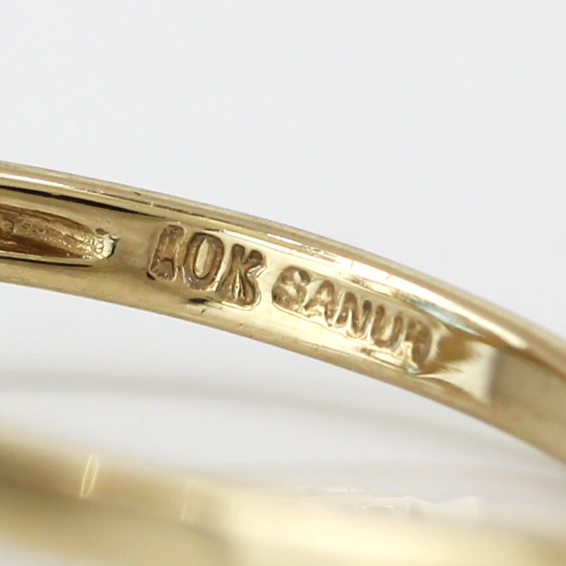 London Blue Topaz Solitaire Ring 10k Yellow Gold Sanur Cocktail Anniversary Gift - Image 5