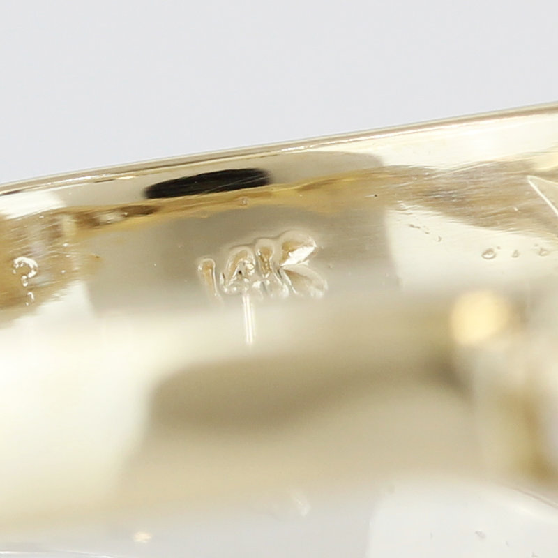 Vintage Oval Opal Halo Ring 14k Yellow Gold CZ Cluster Cocktail Statement Band - Image 5