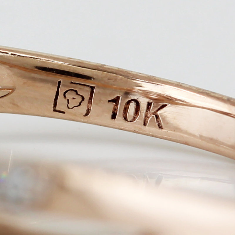 10K Rose Gold Oval Morganite & Diamonds Ring by Michelle Albala - Image 5