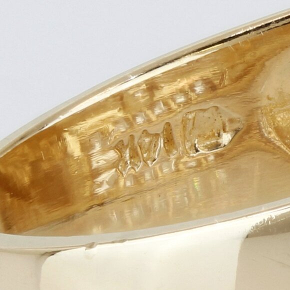 14k Yellow Gold Men's Cubic Zirconia CZ Star Ring - Image 5