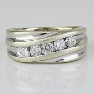 14k White Gold Diamond Wedding / Anniversary Band Ring