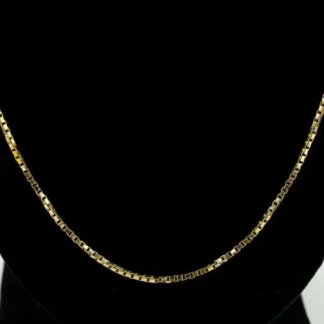 Vintage 18k Yellow Gold 24" Box Chain Necklace 24 Inch