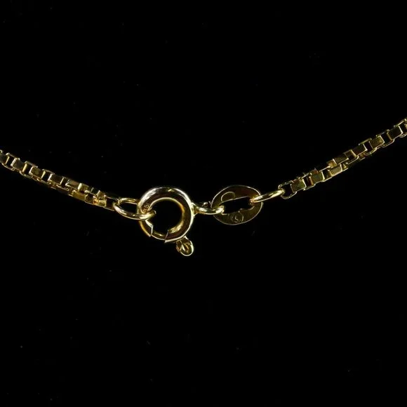 Vintage 18k Yellow Gold 24" Box Chain Necklace 24 Inch - Image 3
